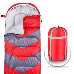 Sleeping Bag – Envelope Lightweight Portable, Waterproof, Comfort With Compression Sack –  ...