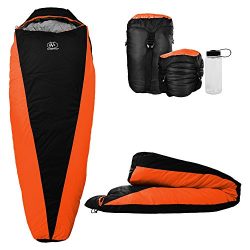 Outdoor Vitals OV-Light 35 Degree Backpacking Sleeping Bag, Lightweight and Compact for Hiking a ...