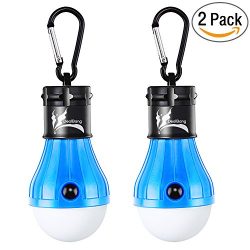 LED Tent Lights for Caming, Battery Powered 150 Lumens Hanging Camping Lantern Bulb for Emergenc ...