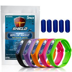 NextDia Shield Natural Anti Mosquito Repellent Bracelet – 5 Pack – Insect & Bug  ...