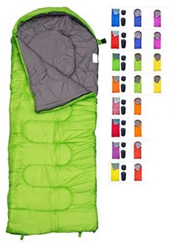 RevalCamp Sleeping Bag for Cold Weather – 4 Season Envelope Shape Bags by Great for Kids,  ...