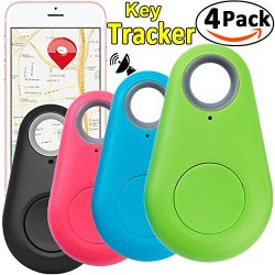 4 Pack Smart GPS Tracker Key Finder Locator Wireless Anti Lost Alarm Sensor Device for Kids Dogs ...