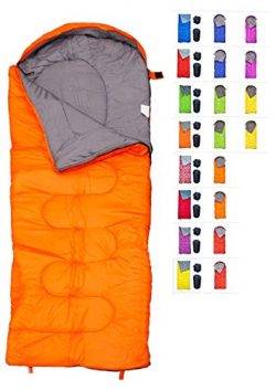 REVALCAMP Sleeping Bag for Cold Weather – Orange 4 Season Envelope Shape Bags by Great for ...