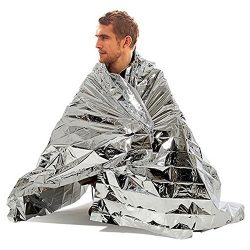 First Aid Emergency Blanket OKCSC Foil Reflective thermal Suitable for Camping Hiking Earthquake ...