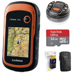 Garmin eTrex 20x Handheld GPS (010-01508-00) with 32GB Accessory Bundle Includes, 32GB Memory Ca ...