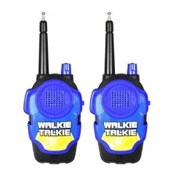 Naladoo 2Pcs Wireless Walkie Talkie Kids Electronic Toys Portable Two-Way Radio (Blue)