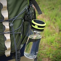 Water Bottle Aglaia Camping light Bottle with Built-in LED,3 Light Levels with USB & Solar R ...