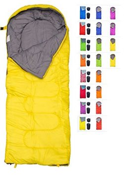 REVALCAMP Sleeping Bag for Cold Weather – Yellow 4 Season Envelope Shape Bags by Great for ...