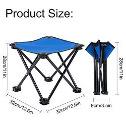 Garne T Camping Chair Portable Folding Stool, Outdoor Foldable Slacker Collapsible Chair for Cam ...