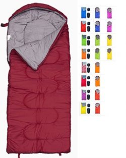 REVALCAMP Sleeping Bag for Cold Weather – Bordeaux 4 Season Envelope Shape Bags by Great f ...