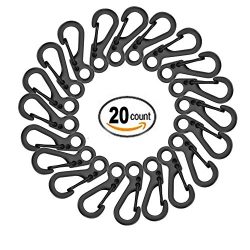 Mini Spring Hanging Buckle, Uning 20Pcs/Lot Metal Backpack Clasps Climbing Carabiners Hook EDC Q ...