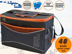 POLAR PACK Extra Large 48 Can Collapsible Cooler Bag Soft Portable Insulated Picnic Bag Outdoor  ...