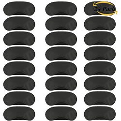 Aneco 24 Pack Soft Eye Mask Shade Cover Sleeping Blindfold with Nose Pad and Adjustable Strap fo ...