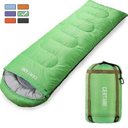 CERTAMI Sleeping Bag -Envelope Lightweight Portable Waterproof,for Adult 3 Season Outdoor Campin ...