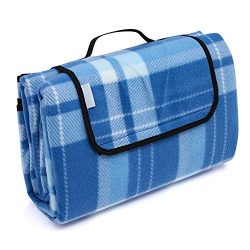 OUTCAMER Large Waterproof Outdoor Picnic Blanket, Portable Folding Picnic Blanket Mat with Tote  ...