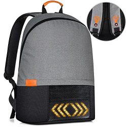 VUP Laptop Backpack, Safety LED Turn Signal Day Pack Men & Women Cool School Backpacks for O ...