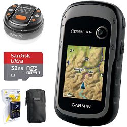 Garmin eTrex 30x Handheld GPS (010-01508-10) with 32GB Accessory Bundle Includes, 32GB Memory Ca ...