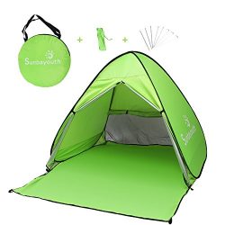 Sunba Youth Beach Tent, Beach Shade, Anti UV Instant Portable Tent Sun Shelter, Pop Up Baby Beac ...