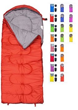 RevalCamp Sleeping Bag for Cold Weather – 4 Season Envelope Shape Bags by Great for Kids,  ...