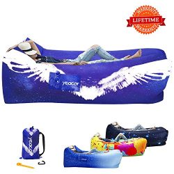 yeacar Inflatable Lounger Air Sofa, Portable Waterproof Indoor or Outdoor Inflatable Couch for C ...