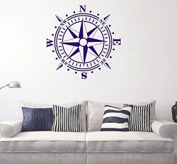 YOYOYU ART HOME DECOR Wall Decal Removable Nautical Compass Kids Boys Room Decor Vinyl Wall Stic ...