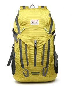 BDbag packable lightweight traval hiking backpack camping daypack (yellow green)