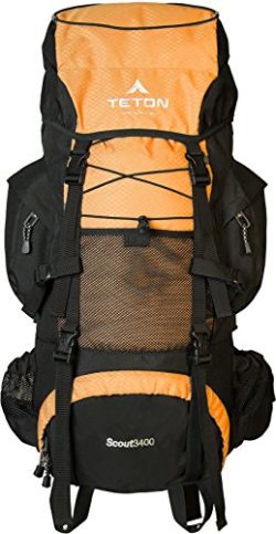 Teton Sports Scout 3400 Internal Frame Backpack; High-Performance Backpack for Backpacking, Hiki ...