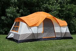 Tahoe Gear Olympia 10-Person 3-Season Tent, Orange/Ivory | TGT-OLYMPIA-10-B