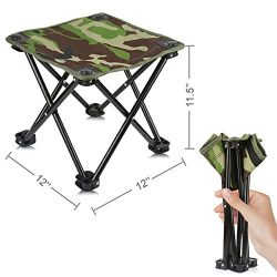 Mini Portable Folding Stool,Folding Camping Stool,Outdoor Folding Chair Slacker Chair for BBQ,Ca ...