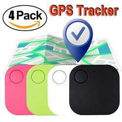 Xenzy 4 Pack Smart Tracker Key Finder Anti lost Locator for Pet Dog Cat Child Wallet Bag GPS Tra ...