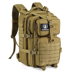 Upgraded SBS Zipper Tactical Molle Backpack, Barbarians 3 Day Assault Pack Bug Out Bag for Outdo ...