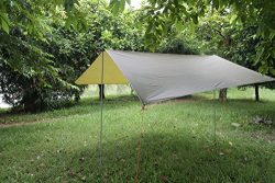 ELEOPTION Portable Lightweight Waterproof Survival Tarp Shelter Suitble for 3 to 4 Person 9.5 by ...