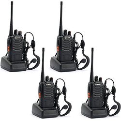 BAOFENG 4pcs BF-888S Walkie Talkie with Built in LED Torch (Pack of 4)