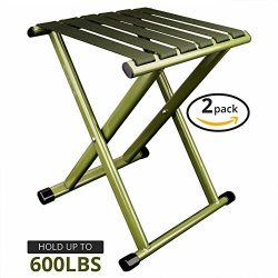 TRIPLE TREE Super Strong Portable Folding Stool, Heavy Duty Outdoor Folding Chair Hold Up To 600 ...