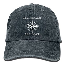 Not All Who Wander Are Lost Unisex Adjustable Cotton Denim Hat Washed Retro Gym Hat FS&DMhca ...