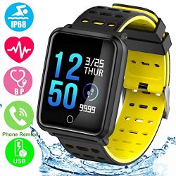 1.3″ Color Touchscreen Sport Fitness Tracker with Heart Rate Blood Pressure Sleep Monitor  ...