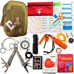 Emergency Survival Kit – First Aid Kit. Outdoor Survival Gear and Tools for Camping, Backp ...