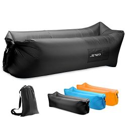 JSVER Inflatable Lounger Air Sofa with Portable Package for Travelling, Camping, Hiking, Pool an ...