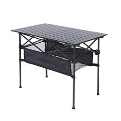 RORAIMA Easy Setup Portable Compact Aluminum Camping Folding Table With 120Lbs capacity Great fo ...