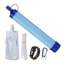 Personal Water Filter Filtration Straw Purifier Survival Gear,1500L Emergency Camping Equipment, ...