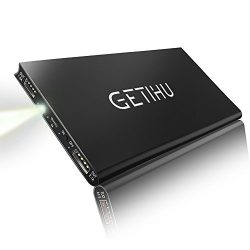 GETIHU Phone Charger 10000mAh Portable Power Bank Ultra Slim LED Flashlight Mobile External Batt ...