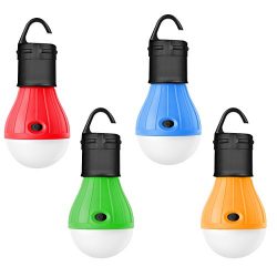 Darller 4 Pack Tent Light Bulb Waterproof LED Camping Lantern Portable Emergency Lights for Camp ...