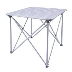 KingCamp Camping Folding Table Aluminum Alloy Frame 4-Person Roll-Top Heavy Duty Stable Versatil ...