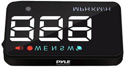 Pyle Universal 3.5’’ Car HUD – Head-Up Display Multi-Color Windshield Screen Projector Veh ...