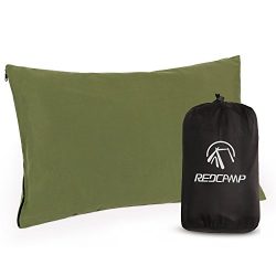 REDCAMP Camping Pillow for Sleeping Compressible, Peach Skin Small Travel Pillow, Portable and L ...