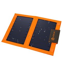 iClever USB Solar Charger 8000mah Solar Battery Pack Single Port with 12W Sunpower Panel for iPh ...