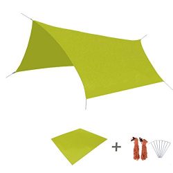 TRIWONDER Waterproof Hammock Rain Fly Tent Tarp Footprint Camping Shelter Ground Cloth Sunshade  ...