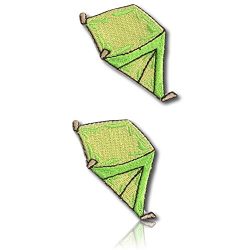 [2 Count Set] Custom and Unique (1″ x 2″ Inch) “Hobby” Triangular Tent Camping Outdo ...