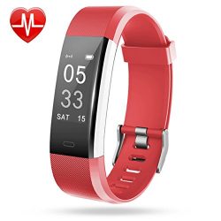 Lintelek Fitness Tracker, Heart Rate Monitor Activity Tracker with Connected GPS Tracker, Step C ...