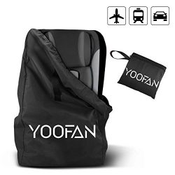 YOOFAN Childress Car Seat Travel Bag，Airport Gate Check Bag with Backpack Shoulder Straps for S ...